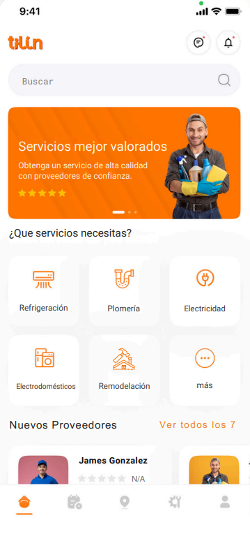 App Tilín en un teléfono